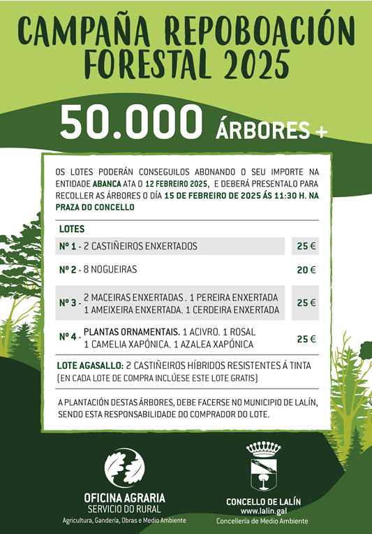 Imagen ABERTA A CAMPAÑA DE REPOBOACIÓN FORESTAL 2025 “50.000 ÁRBORES +”