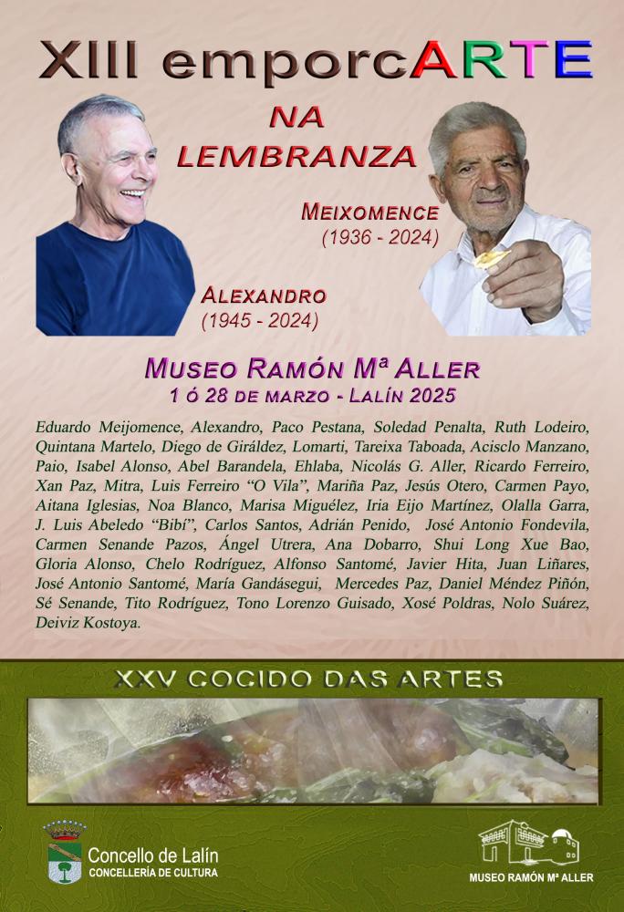Imagen A XIII EMPORCARTE NA LEMBRANZA A MEIJOMENCE E ALEXANDRO INAUGÚRASE O SÁBADO NO MUSEO MUNICIPAL CON PARTICIPACIÓN DE 50 ARTISTAS