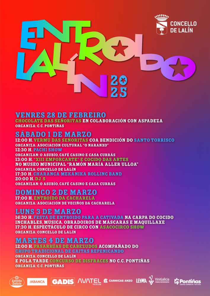 Imagen LALÍN PREPÁRASE PARA O ENTROIDO CUNHA FIN DE SEMANA CON VERMÚ DAS SEÑORITAS, EMPORCARTE, COCIDO DAS ARTES E ENTROIDO DA CACHARELA