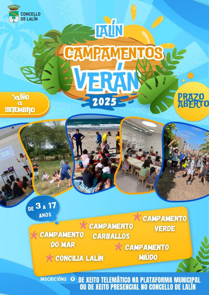 Imagen O CONCELLO DE LALÍN ACTIVA PRETO DE 250 PRAZAS DE CONCILIACIÓN ENTRE O CONCILIA LALÍN E A OFERTA DE CAMPAMENTOS DE VERÁN