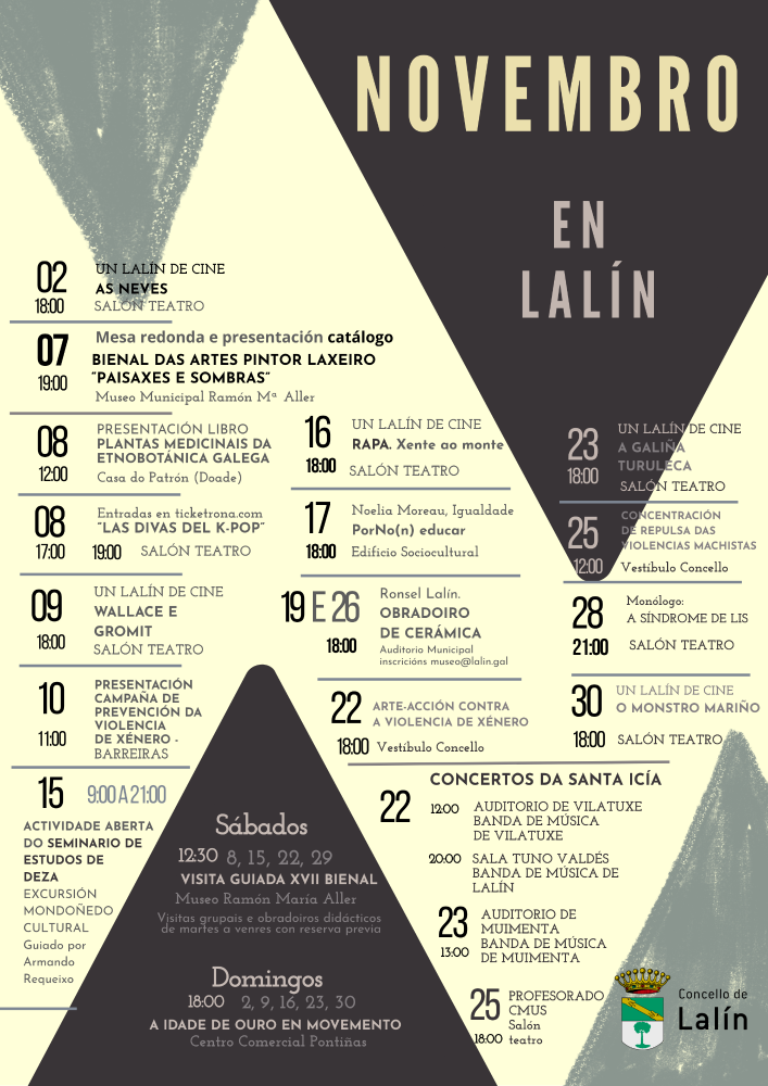 Imagen MESA REDONDA E PRESENTACIÓN DO CATÁLOGO DA BIENAL, UN LALÍN DE CINE, SAÍDA CULTURAL A MONDOÑEDO DO SED, CHARLAS, OBRADOIRO DE CERÁMICA E...