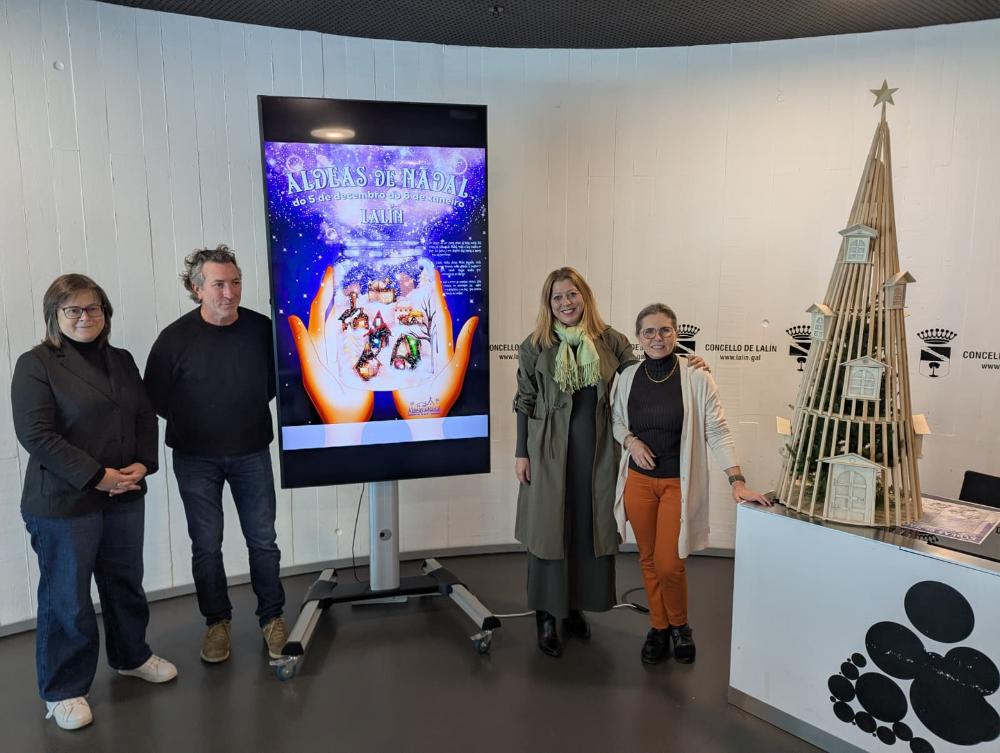 Imagen LALÍN SEMENTA A MAXIA DAS ALDEAS DE NADAL COA ÁRBORE DE MADEIRA MÁIS ALTA DE GALICIA