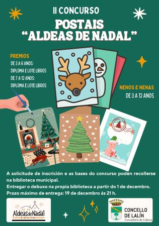 Imaxe: ABRE O PRAZO DE PRESENTACIÓN DE TRABALLOS AO II CONCURSO DE POSTAIS “ALDEAS DE NADAL” QUE PROMOVE A BIBLIOTECA PARA A CATIVADA