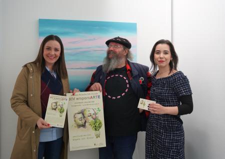 Imaxe: BEGOÑA BLANCO PRESENTA O CARTEL DA XIV EMPORCARTE, DE AUTORÍA DE PAÍO A PARTIR DUNHA OBRA DE MONIQUE VAN STEEN