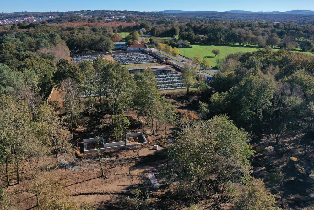 Imagen AS OBRAS DA “FRAGA DO ALÉN” OFRECEN XA UN AVANCE CLARO DE COMO SERÁ O FUTURO GRAN CEMITERIO DE LALÍN