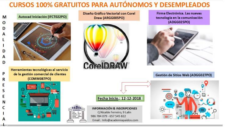 Imagen CURSOS GARTUITOS PARA AUTÓNOMOS E DESEMPREGADOS