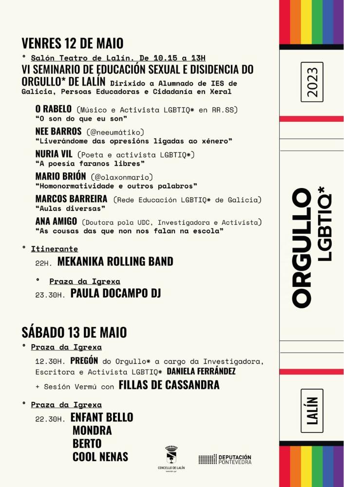 Imagen O ORGULLO* REÚNE ACTIVIDADES EDUCATIVAS E CULTURAIS PARA FOMENTAR O RESPECTO Á DIVERSIDADE SEXUAL E Á CONVIVENCIA EN IGUALDADE