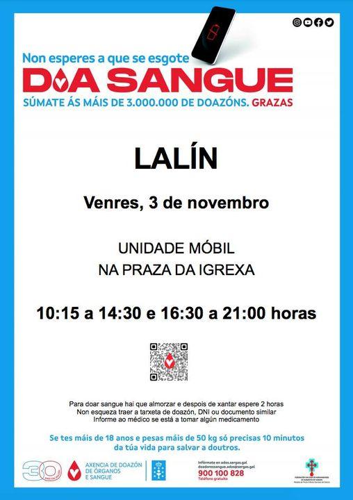 Imagen LALÍN ACOLLE UNHA NOVA CAMPAÑA DE DOAZÓN DE SANGUE O VENRES 3 DE NOVEMBRO