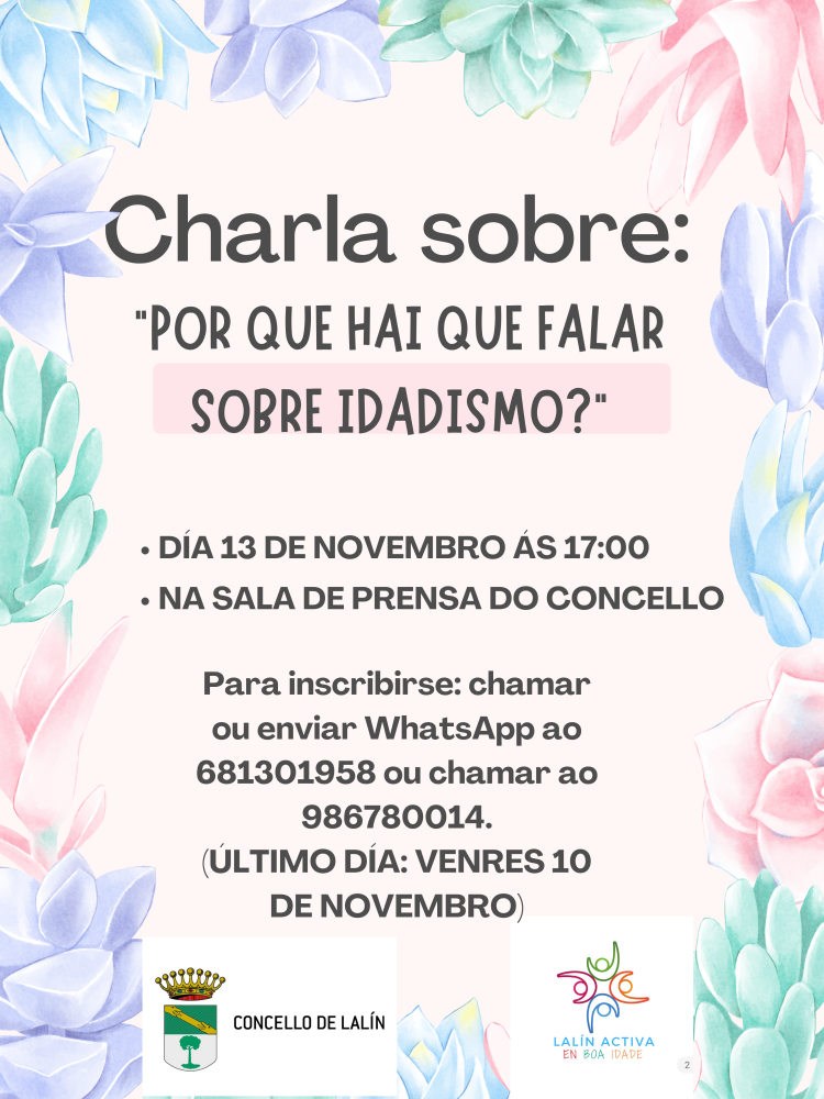 Imagen O CONCELLO REALIZA UNHA CHARLA FORMATIVA SOBRE O “POR QUE HAI QUE FALAR SOBRE IDADISMO”