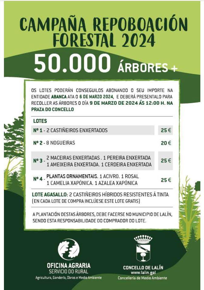 Imagen LALÍN PON EN MARCHA A CAMPAÑA DE REPOBOACIÓN FORESTAL 2024 “50.000 ÁRBORES +”