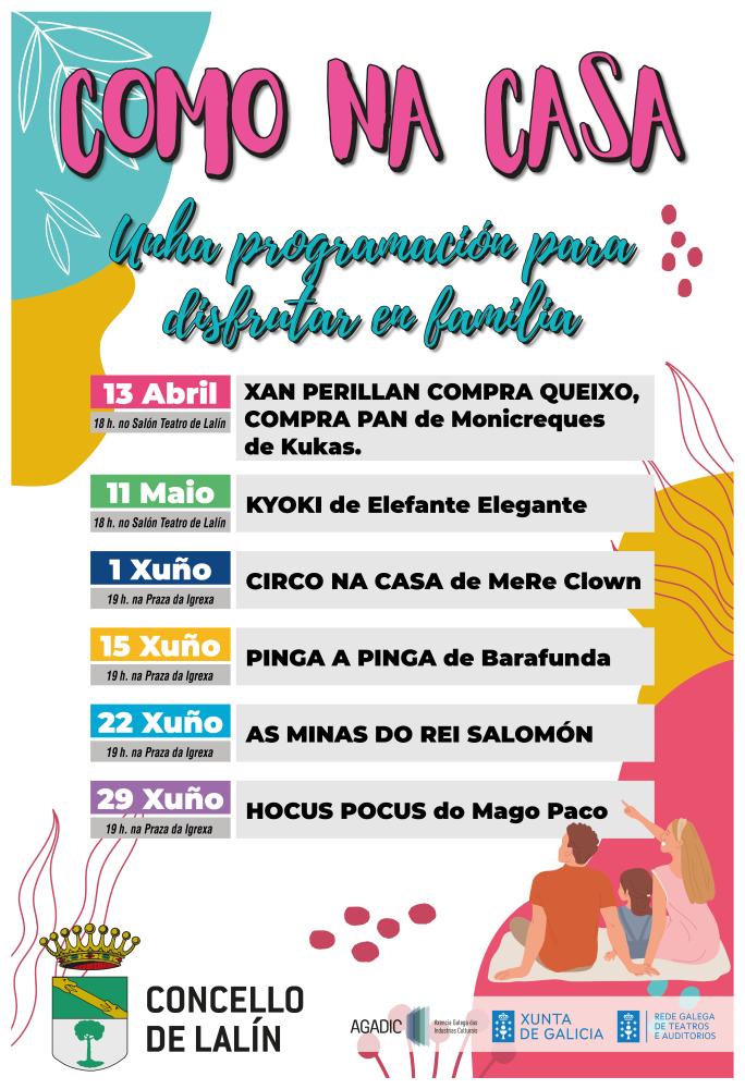 Imagen A PROGRAMACIÓN “COMO NA CASA” ACHEGA SEIS ESPECTÁCULOS PARA DESFRUTAR EN FAMILIA ATA FINAIS DE XUÑO