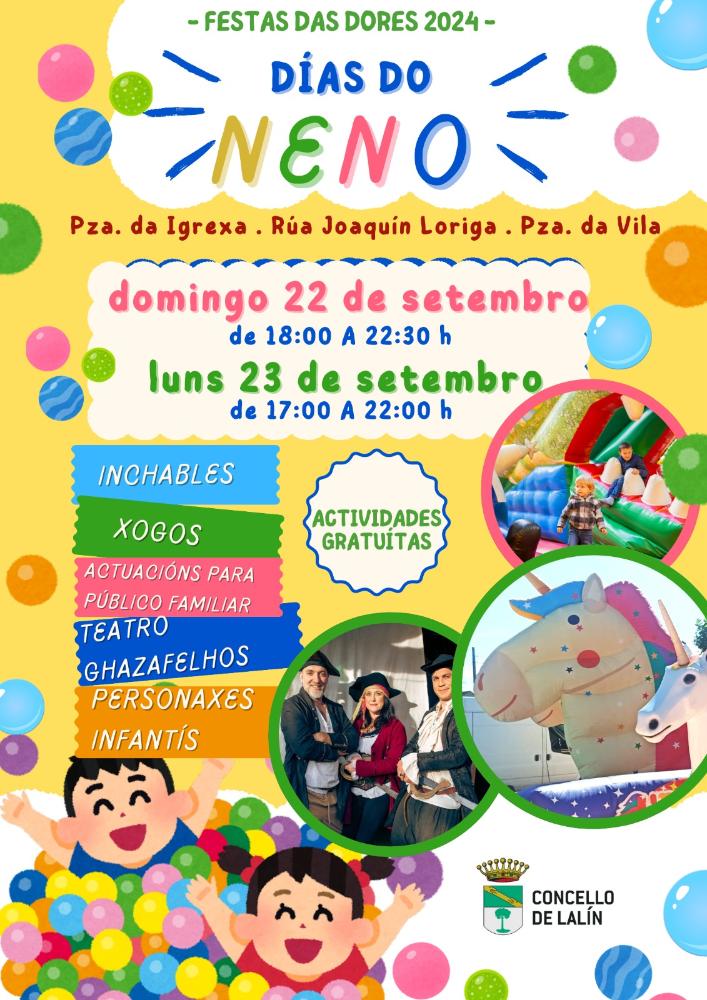 Imagen O CONCELLO ORGANIZA OS “DÍAS DO NENO” O DOMINGO E LUNS DAS FESTAS CON INCHABLES, XOGOS, PERSONAXES INFANTÍS E ACTUACIÓNS PARA PÚBLICO...